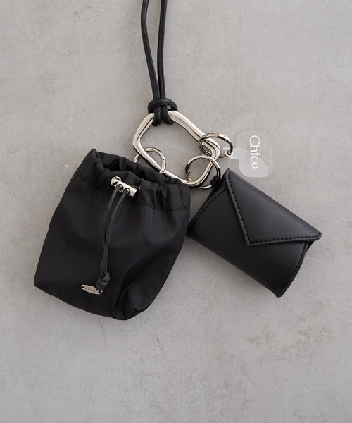 Chico（チコ）の「【2024SS】ナイロンポーチ付スマホショルダー（スマホグッズ・レディース・シルバー/ブラック/アイボリー・FREE）」の11枚目の写真