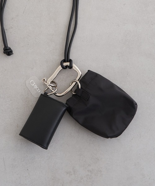 Chico（チコ）の「【2024SS】ナイロンポーチ付スマホショルダー（スマホグッズ・レディース・シルバー/ブラック/アイボリー・FREE）」の13枚目の写真