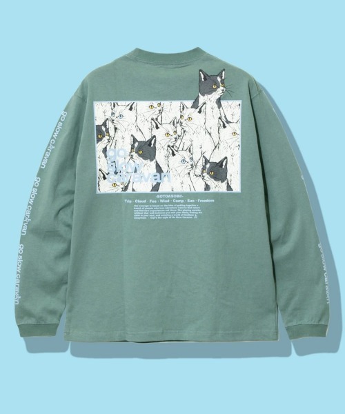 go slow caravan（ゴースローキャラバン）の「USA/C スクエアLOGO バックプリント ロングスリーブTEE（Tシャツ/カットソー・メンズ・ホワイト/ミント/ブラック/バイオレット・MEDIUM/LARGE/X-LARGE）」の3枚目の写真