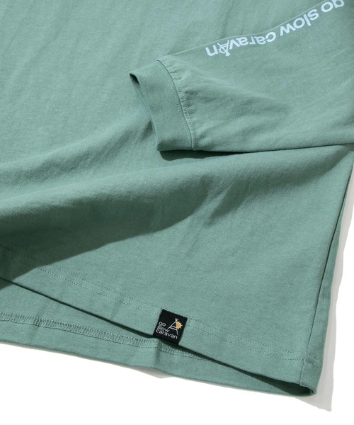 go slow caravan（ゴースローキャラバン）の「USA/C スクエアLOGO バックプリント ロングスリーブTEE（Tシャツ/カットソー・メンズ・ホワイト/ミント/ブラック/バイオレット・MEDIUM/LARGE/X-LARGE）」の8枚目の写真