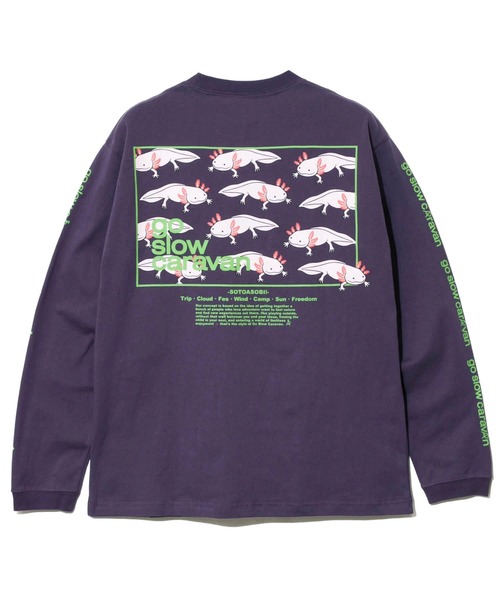 go slow caravan（ゴースローキャラバン）の「USA/C スクエアLOGO バックプリント ロングスリーブTEE（Tシャツ/カットソー・メンズ・ホワイト/ミント/ブラック/バイオレット・MEDIUM/LARGE/X-LARGE）」の14枚目の写真