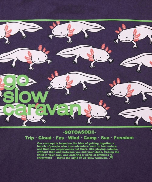 go slow caravan（ゴースローキャラバン）の「USA/C スクエアLOGO バックプリント ロングスリーブTEE（Tシャツ/カットソー・メンズ・ホワイト/ミント/ブラック/バイオレット・MEDIUM/LARGE/X-LARGE）」の13枚目の写真