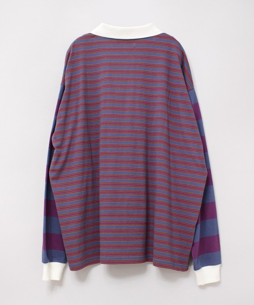 RNA（アールエヌエー）の「M2195 ボーダーコンビポロロンT（Tシャツ/カットソー・レディース・イエロー/グレイッシュブルー/ブラック/ピンク・MEDIUM）」の9枚目の写真