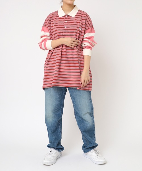 tシャツ M2195 ボーダーコンビポロロンT レディース RNA｜M2195 ボーダーコンビポロロンT | Rakuten Fashion(楽天
