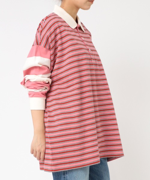 tシャツ M2195 ボーダーコンビポロロンT レディース RNA｜M2195 ボーダーコンビポロロンT | Rakuten Fashion(楽天