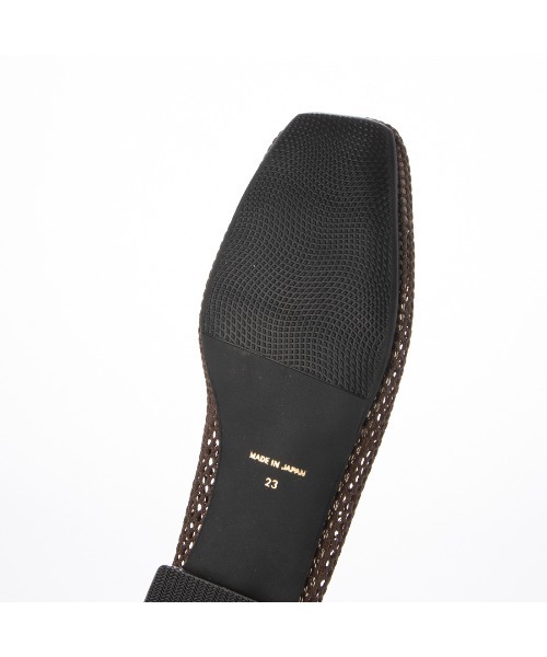 carino（カリーノ）の「メッシュスクエアトゥバレエシューズ（バレエシューズ・レディース・ブラウン/ブラック/ベージュ・24.5cm/24cm/23.5cm/23cm/22.5cm）」の17枚目の写真