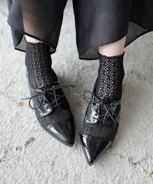 SESTO（セスト）の「gu24ss/ラッセルレースソックス（ソックス/靴下・レディース・アイボリー/ブラック/グレー・ONE SIZE）」の9枚目の写真