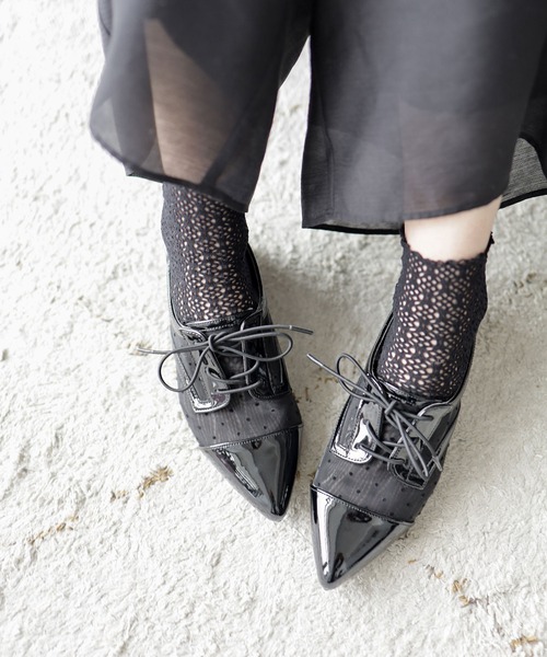 SESTO（セスト）の「gu24ss/ラッセルレースソックス（ソックス/靴下・レディース・アイボリー/ブラック/グレー・ONE SIZE）」の10枚目の写真