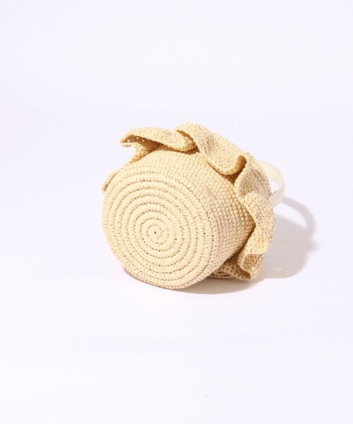 NOLLEY’S（ノーリーズ）の「ペーパーフリルかごバッグ（かごバッグ・レディース・ブラック/ナチュラル・FREE）」の8枚目の写真