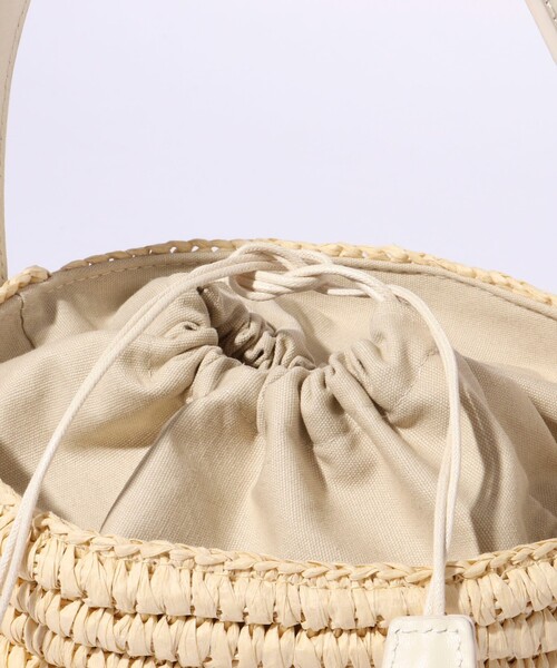 NOLLEY’S（ノーリーズ）の「ペーパーフリルかごバッグ（かごバッグ・レディース・ブラック/ナチュラル・FREE）」の9枚目の写真