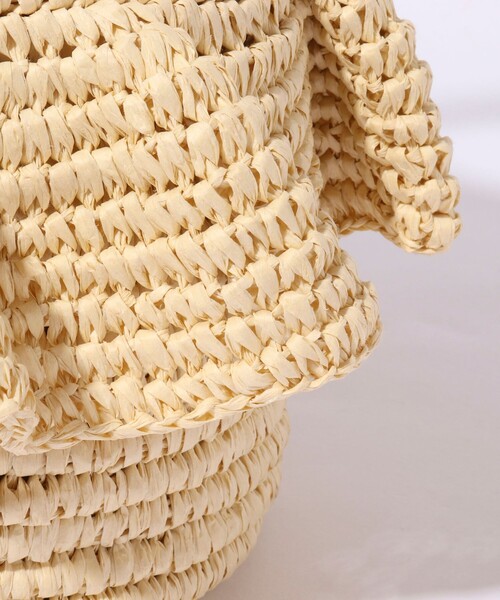 NOLLEY’S（ノーリーズ）の「ペーパーフリルかごバッグ（かごバッグ・レディース・ブラック/ナチュラル・FREE）」の11枚目の写真