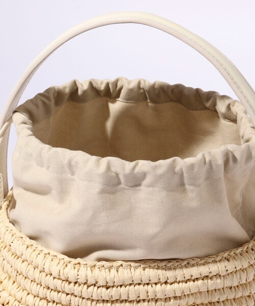 NOLLEY’S（ノーリーズ）の「ペーパーフリルかごバッグ（かごバッグ・レディース・ブラック/ナチュラル・FREE）」の12枚目の写真