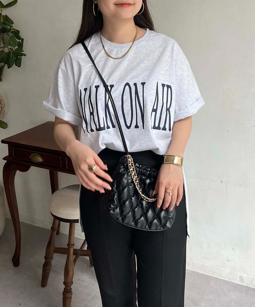 prose verse(プロズヴェール)の「BIGロゴラウンドヘムTシャツ(Tシャツ/カットソー・レディース・グレー/オフホワイト/チャコールグレー・MEDIUM)」の20枚目の写真