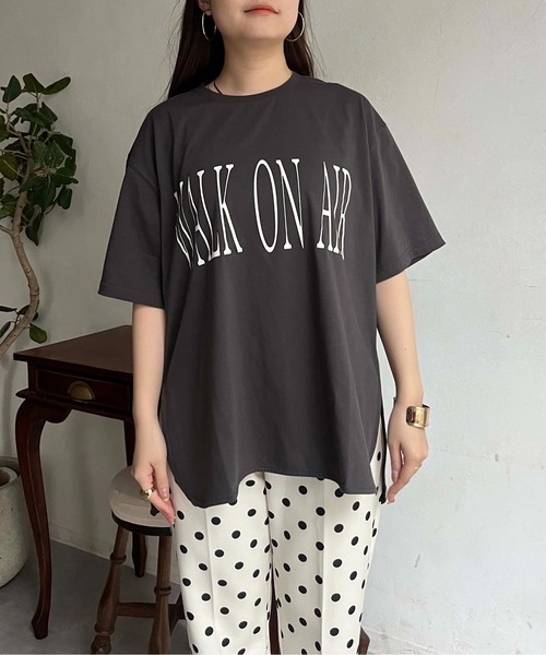prose verse(プロズヴェール)の「BIGロゴラウンドヘムTシャツ(Tシャツ/カットソー・レディース・グレー/オフホワイト/チャコールグレー・MEDIUM)」の14枚目の写真
