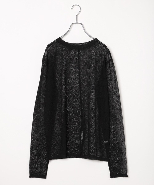 BAYFLOW（ベイフロー）の「シアーストライププルオーバー（Tシャツ/カットソー・レディース・グレー/グリーン/アイボリー/ブラック・FREE）」の6枚目の写真