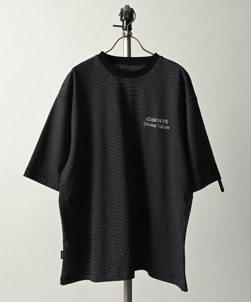 ADAM PATEK(アダムパテック)の「【ADAMPATEK/アダムパテック】thin stripes short sleeve/ボーダー半袖Tシャツ(Tシャツ/カットソー・メンズ・グレー系その他/ブルー系その他/ブラック系その他・2/1)」の2枚目の写真
