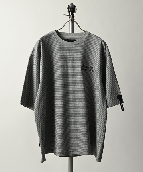 ADAM PATEK(アダムパテック)の「【ADAMPATEK/アダムパテック】thin stripes short sleeve/ボーダー半袖Tシャツ(Tシャツ/カットソー・メンズ・グレー系その他/ブルー系その他/ブラック系その他・2/1)」の3枚目の写真