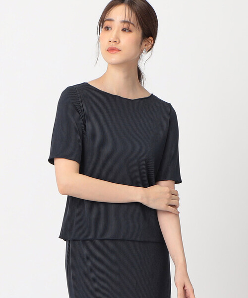 COMME CA ISM（コムサイズム）の「プリーツ カットソー / セットアップ対応（Tシャツ/カットソー・レディース・ベージュ/チャコール/ブラック・LARGE/MEDIUM）」の13枚目の写真