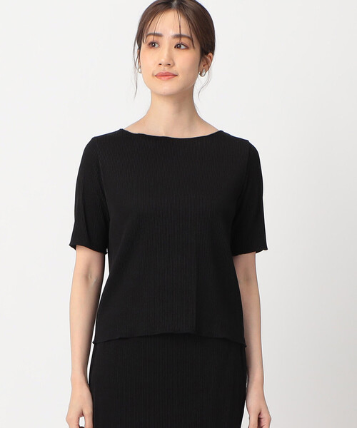 COMME CA ISM（コムサイズム）の「プリーツ カットソー / セットアップ対応（Tシャツ/カットソー・レディース・ベージュ/チャコール/ブラック・LARGE/MEDIUM）」の17枚目の写真