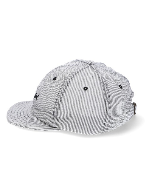 MILKFED.（ミルクフェド）の「STRIPED ICING LOGO CAP（キャップ・レディース・ブラック/ライトピンク/ライトブルー・ONE SIZE）」の7枚目の写真