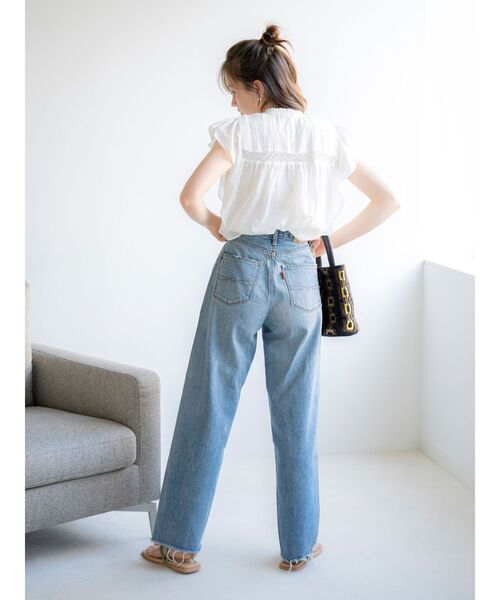 Ungrid（アングリッド）の「コットンノースリフリルブラウス（シャツ/ブラウス・レディース・ブラック/オフホワイト/オレンジ・FREE）」の22枚目の写真