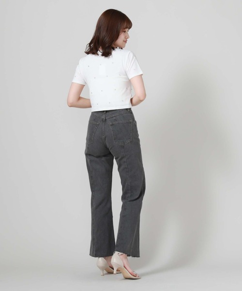 archives（アルシーヴ）の「ビジューコンパクトＴシャツ（Tシャツ/カットソー・レディース・オフホワイト/ブラック/ピンク・MEDIUM）」の21枚目の写真