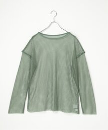 ラメ混メッシュロンT