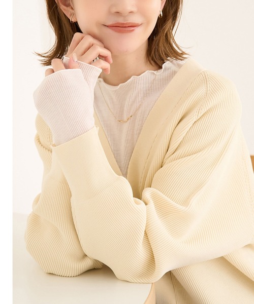 ROPE' PICNIC（ロペピクニック）の「シアーカットプチハイネックプルオーバー（Tシャツ/カットソー・レディース・ブラック/オフホワイト/オレンジ系その他/ライトグリーン・38）」の2枚目の写真