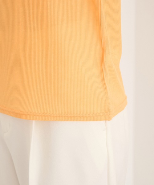 ROPE' PICNIC（ロペピクニック）の「シアーカットプチハイネックプルオーバー（Tシャツ/カットソー・レディース・ブラック/オフホワイト/オレンジ系その他/ライトグリーン・38）」の11枚目の写真