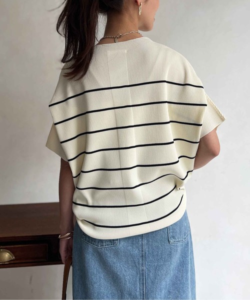 Chez toi(シェトワ)の「軽量ニットアップスリーブプルオーバー(ニット/セーター・レディース・ブラック/オレンジ/グレー/オフホワイト・FREE)」の10枚目の写真