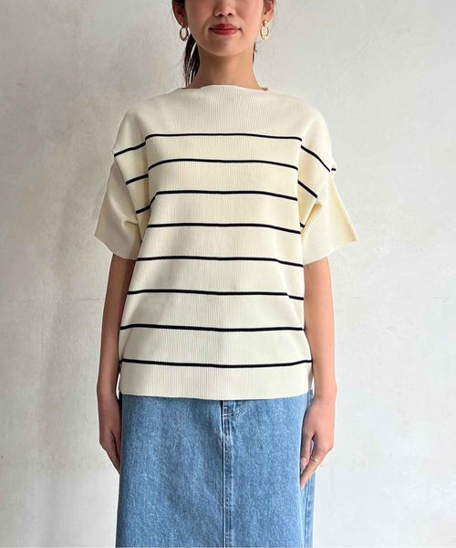 Chez toi(シェトワ)の「軽量ニットアップスリーブプルオーバー(ニット/セーター・レディース・ブラック/オレンジ/グレー/オフホワイト・FREE)」の16枚目の写真