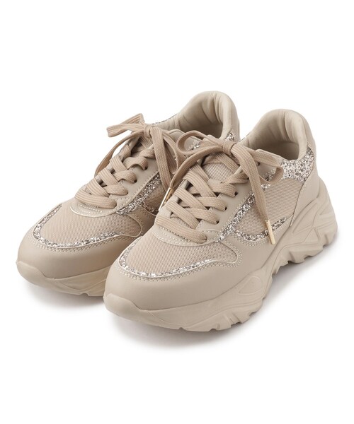 ESPERANZA(エスペランサ)の「ふわふわクッショングリッターコンビスニーカー 24SS(スニーカー・レディース・ホワイト系9/ブラック系8/ベージュ系8・LL/L/M/S)」の6枚目の写真