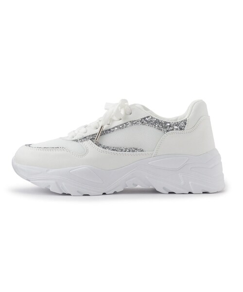 ESPERANZA(エスペランサ)の「ふわふわクッショングリッターコンビスニーカー 24SS(スニーカー・レディース・ホワイト系9/ブラック系8/ベージュ系8・LL/L/M/S)」の8枚目の写真