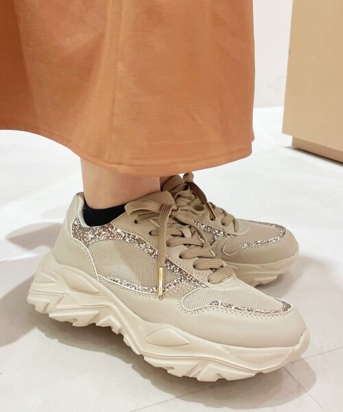 ESPERANZA(エスペランサ)の「ふわふわクッショングリッターコンビスニーカー 24SS(スニーカー・レディース・ホワイト系9/ブラック系8/ベージュ系8・LL/L/M/S)」の22枚目の写真