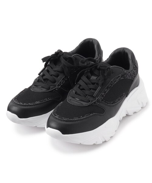 ESPERANZA(エスペランサ)の「ふわふわクッショングリッターコンビスニーカー 24SS(スニーカー・レディース・ホワイト系9/ブラック系8/ベージュ系8・LL/L/M/S)」の5枚目の写真