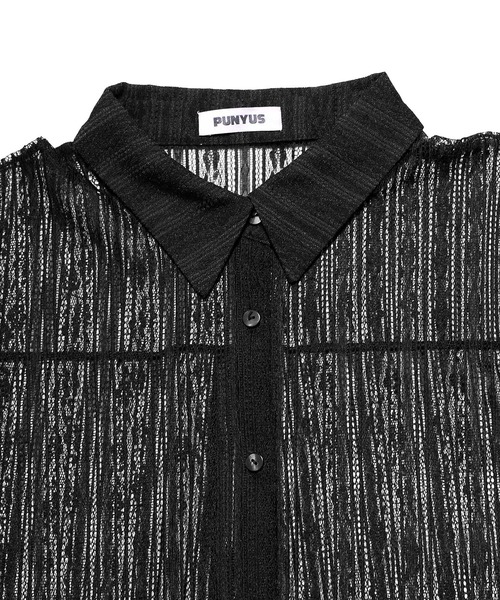 PUNYUS(プニュズ)の「パフスリーブレースシャツ(シャツ/ブラウス・レディース・ブラック/ホワイト/グレー・1/2/3/4)」の12枚目の写真