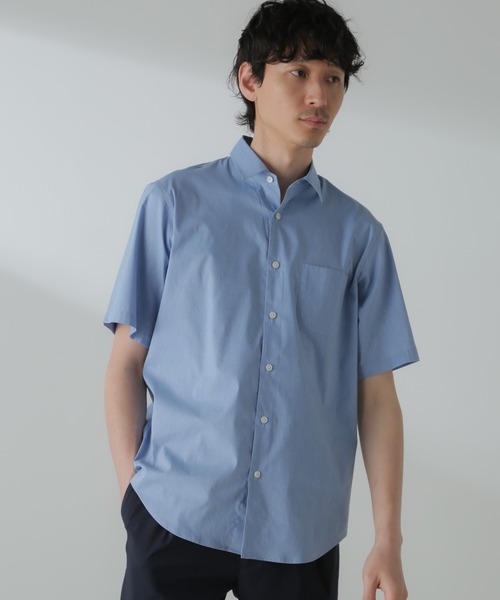 セール】「ICE FLOW LINEN」レギュラーカラーシャツ 半袖（シャツ 