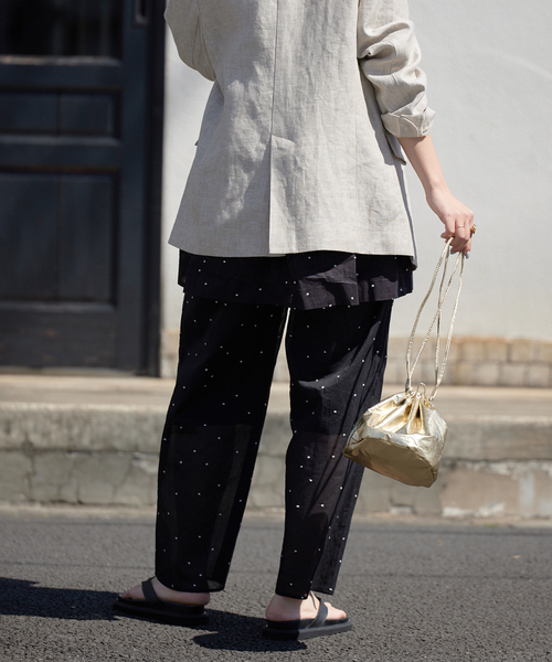SLOBE IENA（スローブイエナ）の「ドット刺しゅうパンツ（その他