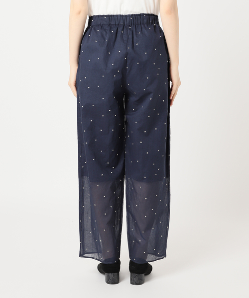 極美品☆SLOBE IENA スローブイエナ ドット刺繍シアーパンツ 24ss 24ssタグ付】SLOBE IENAスローブイエナ ドット刺繍シアーパンツ