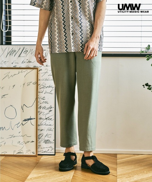 BAYFLOW（ベイフロー）の「【速乾・軽量・イージーケア・UVケア・遮熱】アンクルパンツ [セットアップ可]（その他パンツ・メンズ・ブラック/ライトグレー/カーキ/ネイビー・SMALL/MEDIUM/LARGE）」の2枚目の写真