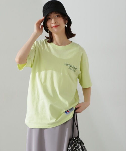 Russell Athletic（ラッセルアスレティック）の「◆【RUSSELL ATHLETIC】Graphic Tシャツ（Tシャツ/カットソー・レディース・ライトイエロー/オフホワイト/オレンジ・MEDIUM）」の19枚目の写真