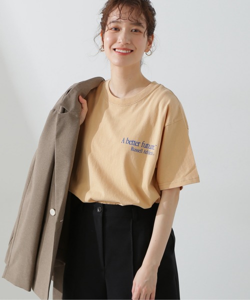 Russell Athletic（ラッセルアスレティック）の「◆【RUSSELL ATHLETIC】Graphic Tシャツ（Tシャツ/カットソー・レディース・ライトイエロー/オフホワイト/オレンジ・MEDIUM）」の21枚目の写真