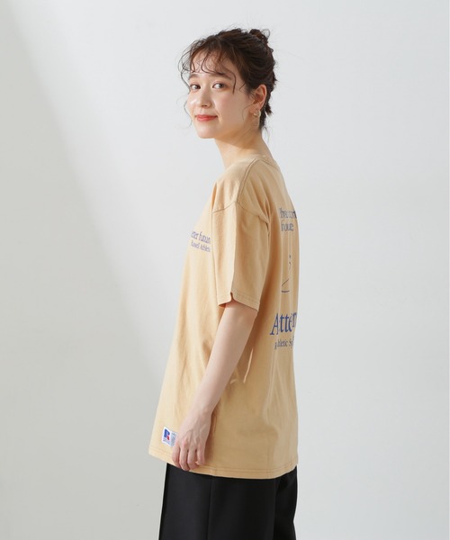 Russell Athletic（ラッセルアスレティック）の「◆【RUSSELL ATHLETIC】Graphic Tシャツ（Tシャツ/カットソー・レディース・ライトイエロー/オフホワイト/オレンジ・MEDIUM）」の5枚目の写真