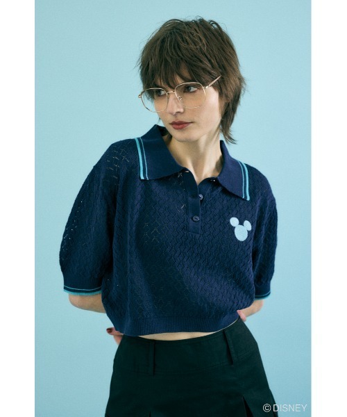 MD CROPPED ニット トップス（ニット/セーター）｜Disney SERIES CREATED by MOUSSY（ディズニーシリーズクリエイテッドバイマウジー）
