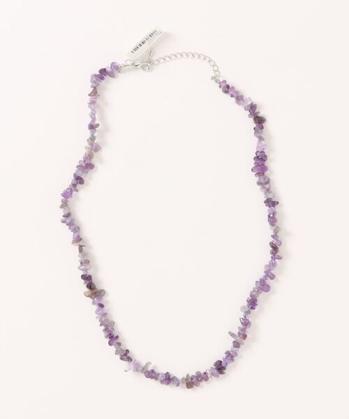 チャイハネ（チャイハネ）の「【チャイハネ】サザレーストーンネックレス（ネックレス・レディース・パープル/ライトピンク/ターコイズブルー/クリア/ダークブルー・FREE）」の3枚目の写真