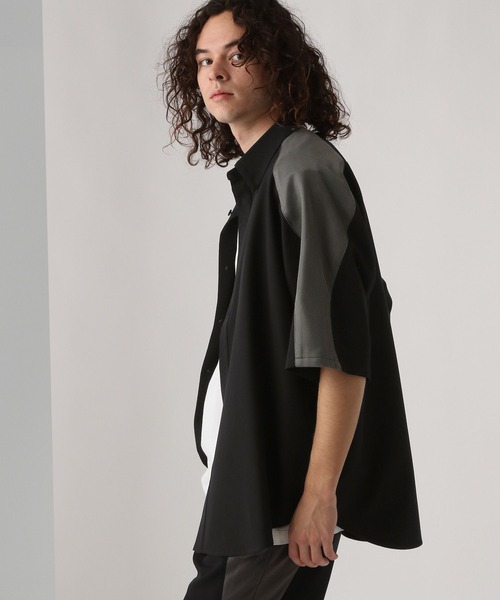 HARE（ハレ）の「【SET UP対応】ウェーブラインメッシュシャツ(HARE)（シャツ/ブラウス・メンズ・グレー/ブラック/ベージュ・FREE）」の6枚目の写真