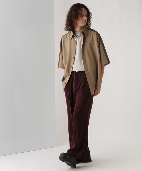 HARE（ハレ）の「【SET UP対応】ウェーブラインメッシュシャツ(HARE)（シャツ/ブラウス・メンズ・グレー/ブラック/ベージュ・FREE）」の9枚目の写真