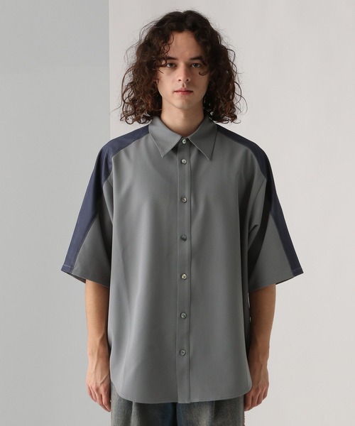 HARE（ハレ）の「【SET UP対応】ウェーブラインメッシュシャツ(HARE)（シャツ/ブラウス・メンズ・グレー/ブラック/ベージュ・FREE）」の11枚目の写真