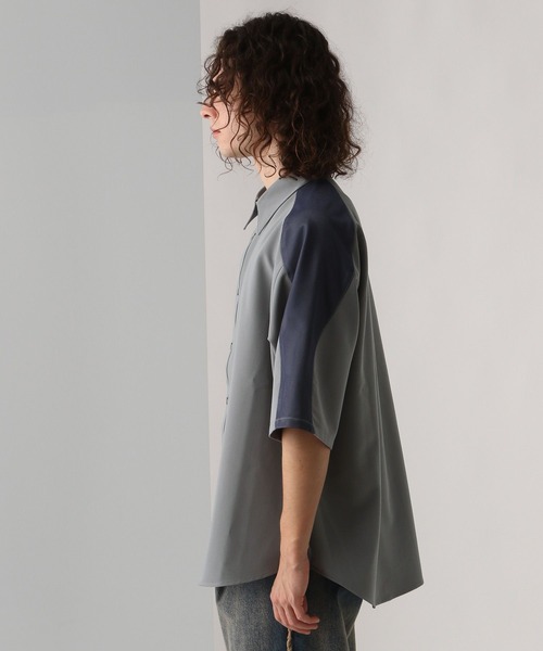 HARE（ハレ）の「【SET UP対応】ウェーブラインメッシュシャツ(HARE)（シャツ/ブラウス・メンズ・グレー/ブラック/ベージュ・FREE）」の12枚目の写真