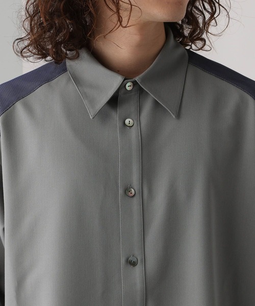 HARE（ハレ）の「【SET UP対応】ウェーブラインメッシュシャツ(HARE)（シャツ/ブラウス・メンズ・グレー/ブラック/ベージュ・FREE）」の14枚目の写真